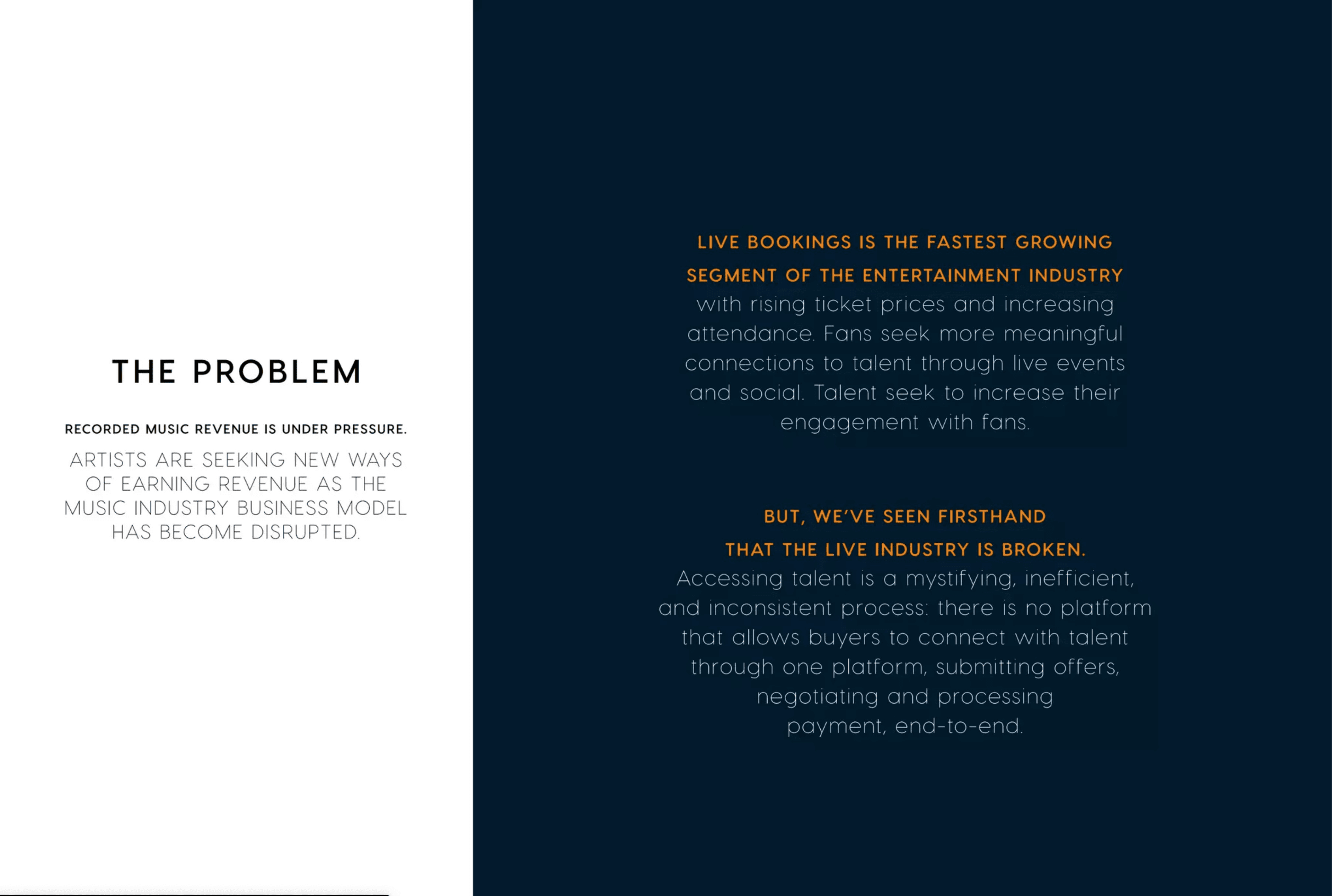 Fyre Festival pitch deck, The problem