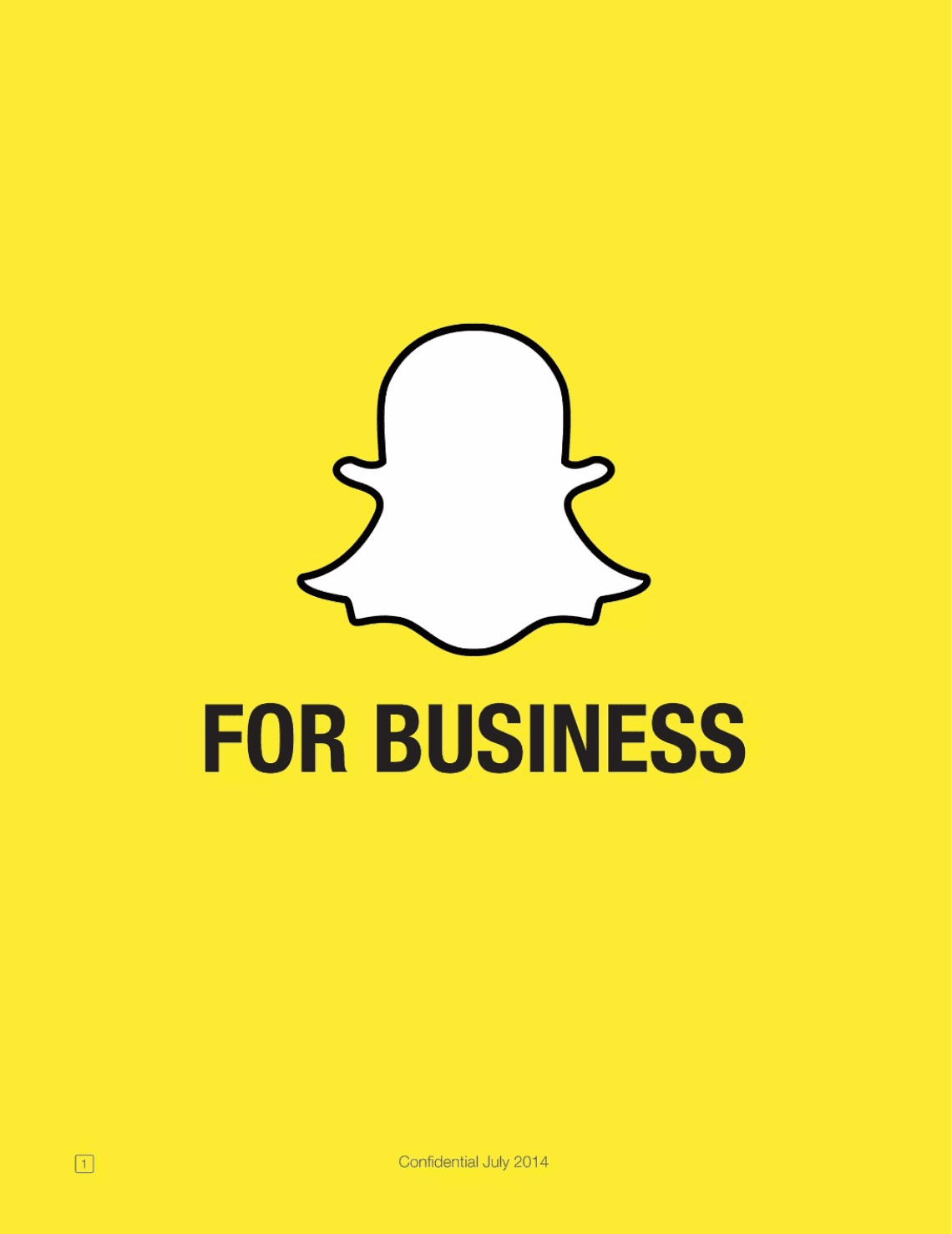 Snapchat Pitch Deck (2014), Cover